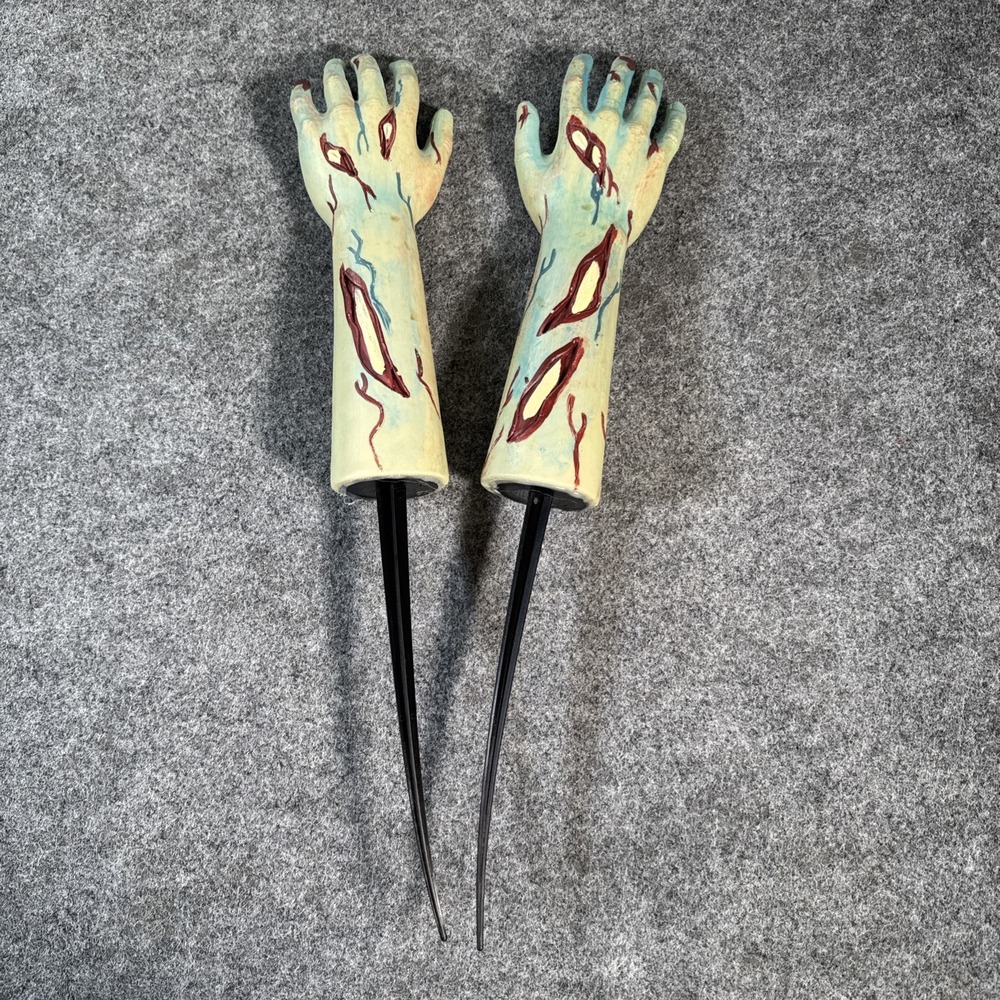 Zombie Stakes Hands Halloween Horror Lawn Decorations Decor Garden Yard Props